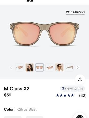 Blenders M Class X2 Sunglasses - Citrus Blast  Champagne Mirror Lenses